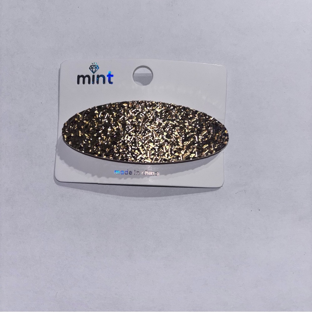 Mint Textured Gold Hair Accessory